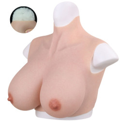 CrossGearX Buste Seins réalistes Coton Col haut Bonnet B